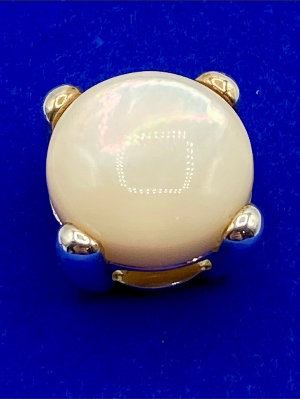 Sterling Silver GV Mother of Pearl Slide Pendant
